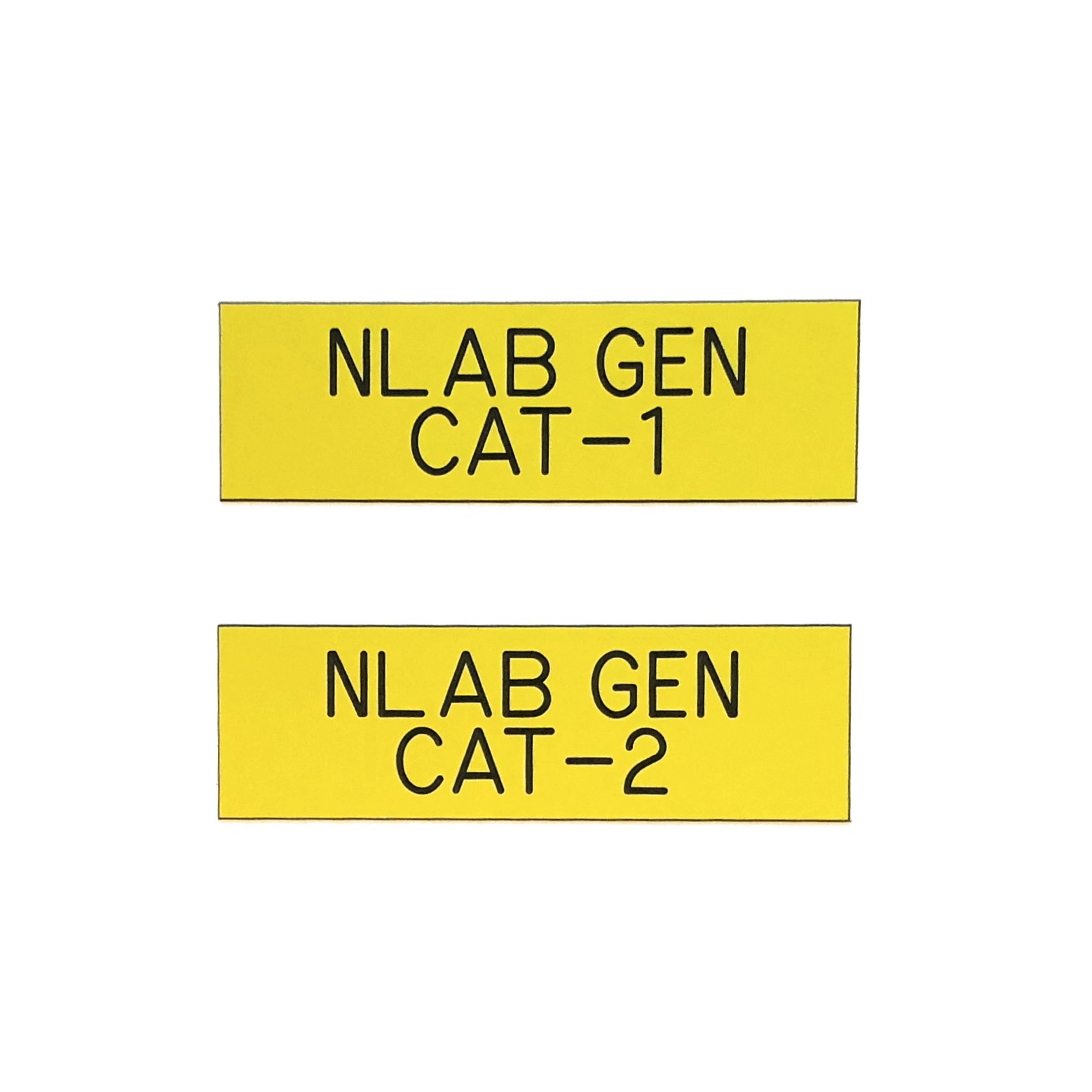 engraved phenolic generator category identification label